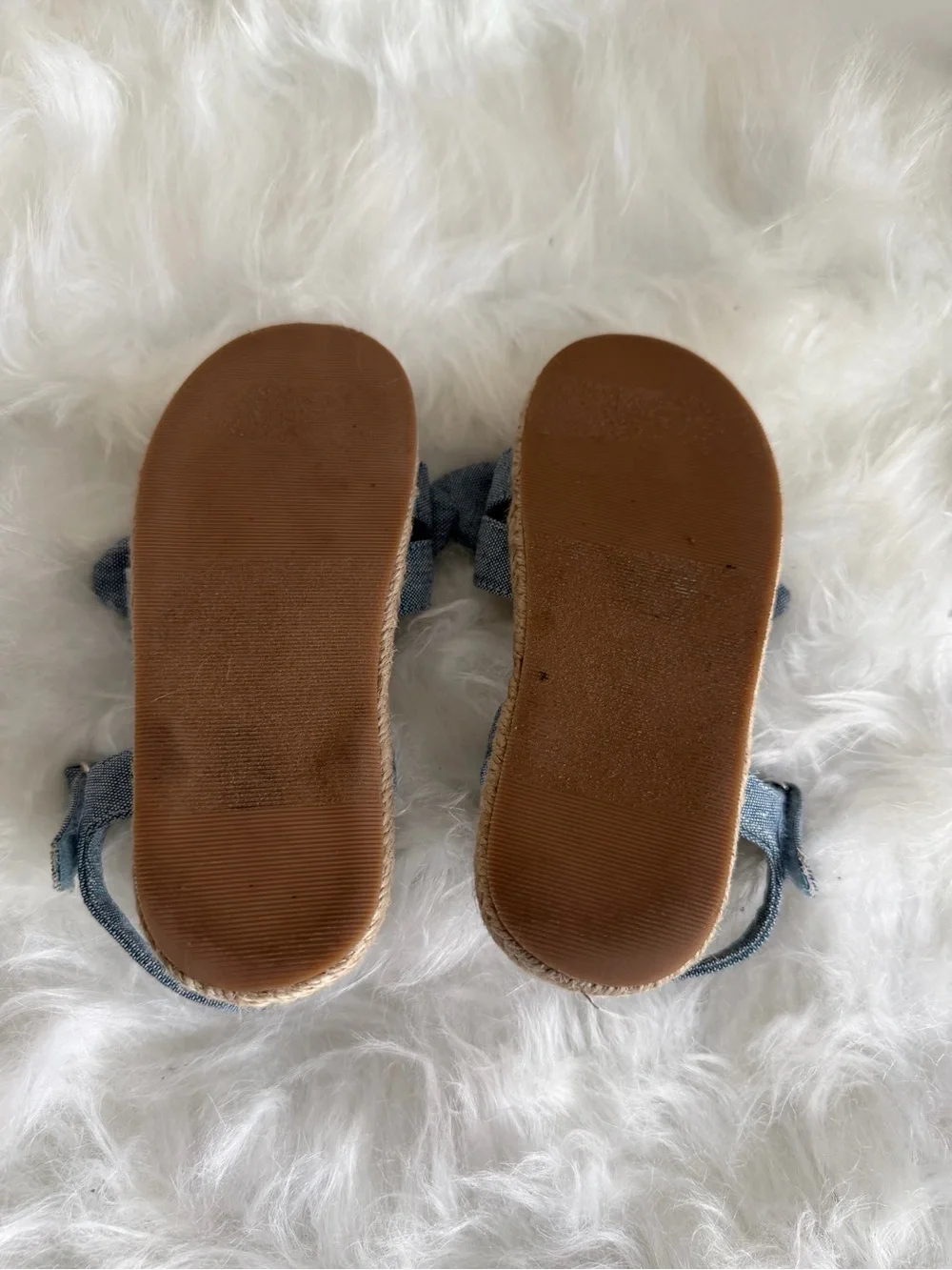 GAP Girls Light Blue Denim Knot-Front Sandals